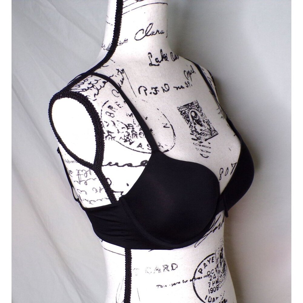 🆕CALVIN KLEIN Convertible Pure Micro Demi T-Shirt Bra 34C Black #QP25860 - Picture 5 of 8